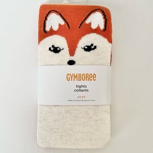 Gymboree Toddler Girls Fox Tights Orange/Ivory NWT Size 4-5T